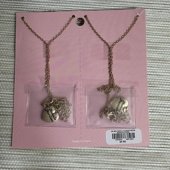 Melanie Martinez K-12 Best Friend Necklace Set 18.5 in Chain Gold Finish NWT - Picture 3 of 6